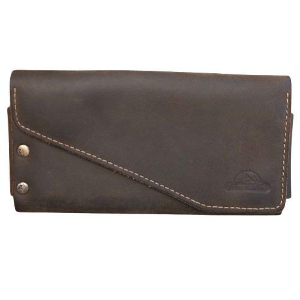 Topstache Leather Phone Holster Belt Pouch Card Holder Dark Brown Rugged EDC